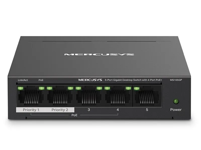 Tp-Link Mercusys MS105GP 5 Port Gigabit Switch