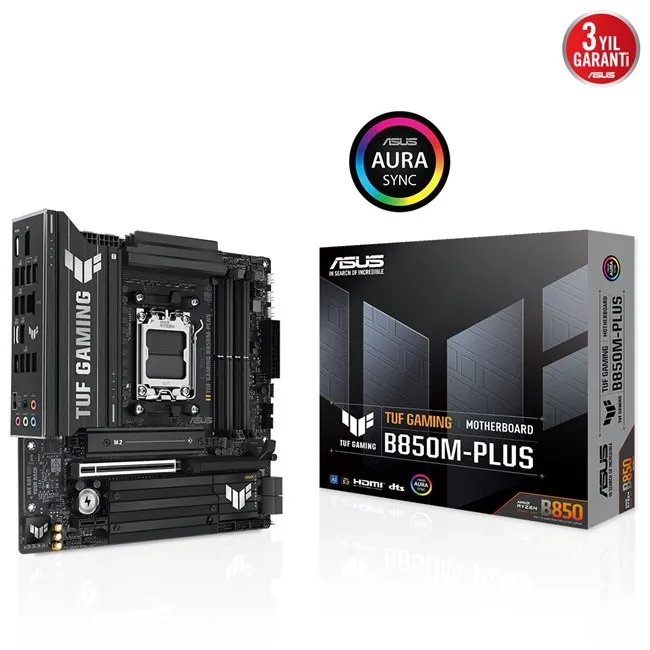 Asus Tuf Gaming B850M-Plus AM5 D5 Hdmi Dp Type-C