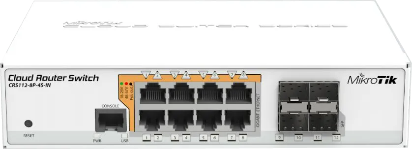 Cloud Router Switch CRS112-8P-4S Poe ,Fiber Switch