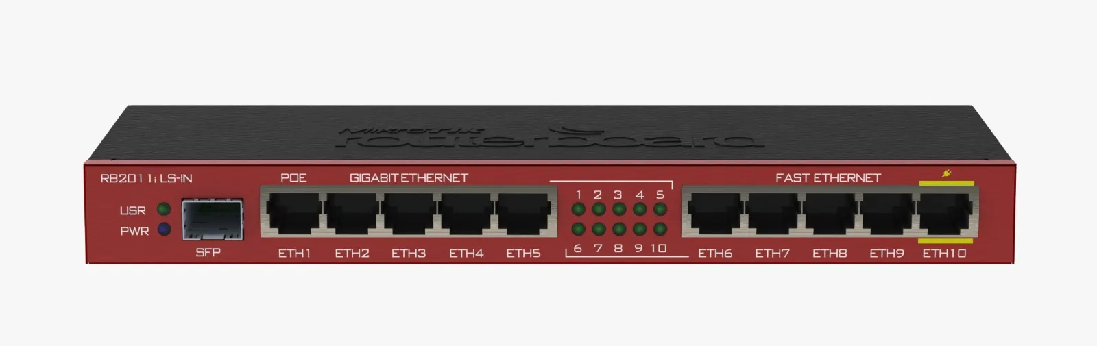Mikrotik 2011iLS, 1x SFP port, 5xLAN, 5XGbit LAN, RouterOS L4