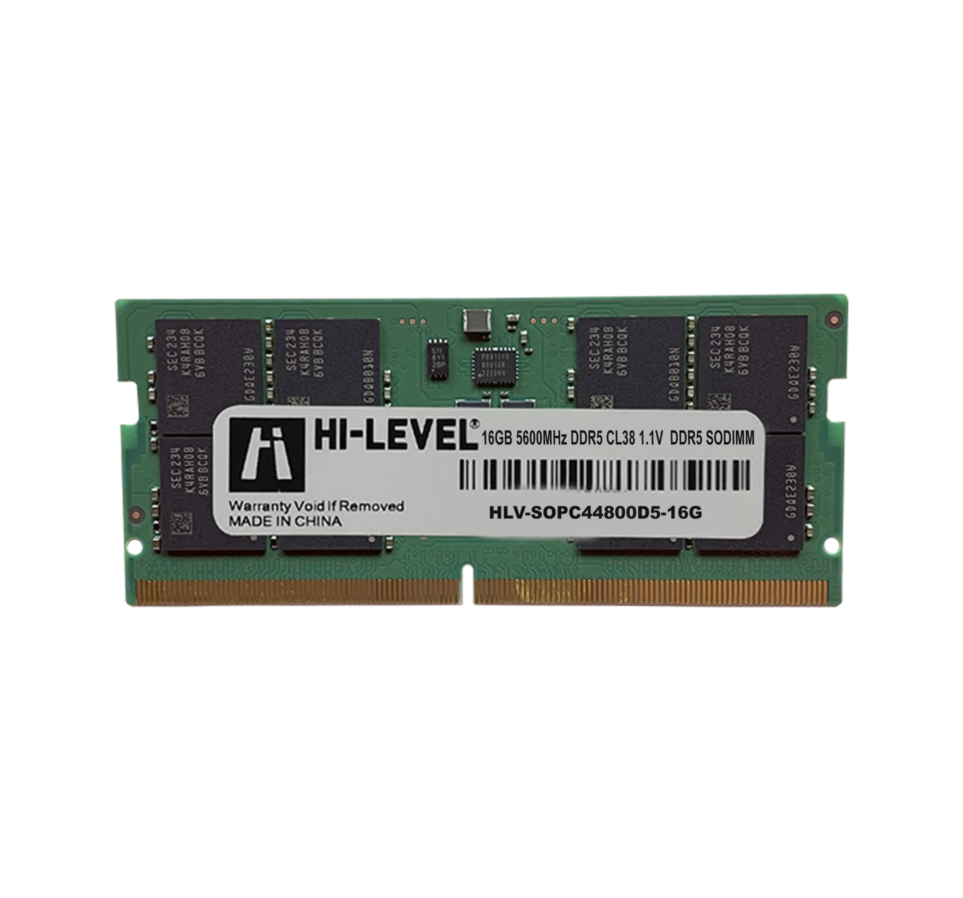 16GB DDR5 5600MHZ SODIMM 1.1 HLV-SOPC44800D5-16G HI-LEVEL